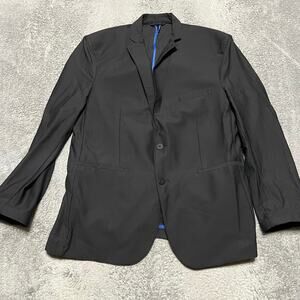 Twillory Unstructured Blazer Mens 46 R Black Performance Flex Travel Stretch